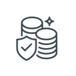 BUSINESS & FINANCE - thin line vector icon set. Pixel perfect. Editable stroke. The set contains icons: Investment, Wealth Growth, Gold, Business Strategy, Target, Wealth Insurance, Diamond.
